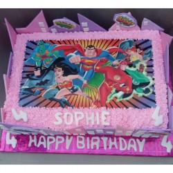 Girl superhero cake